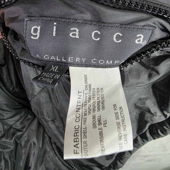 Womens Giacca Reversible Leopard Print Puffer Vest Full Zip Polyester Blend XL - Picture 3 of 9